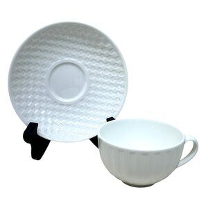 Wedgwood Night and Day Bone China Cup and Saucer Set England 5 7/8"